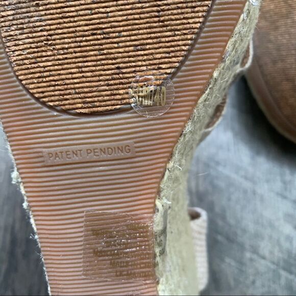 Lucky Brand Mahima Espadrille Wedge Beechwood Tan NWOT Size 10 - Picture 8 of 10